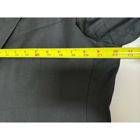 Ralph Lauren Silk Blend Blazer Black Size 45 Regular Suit Coat Office Business - Picture 4 of 9